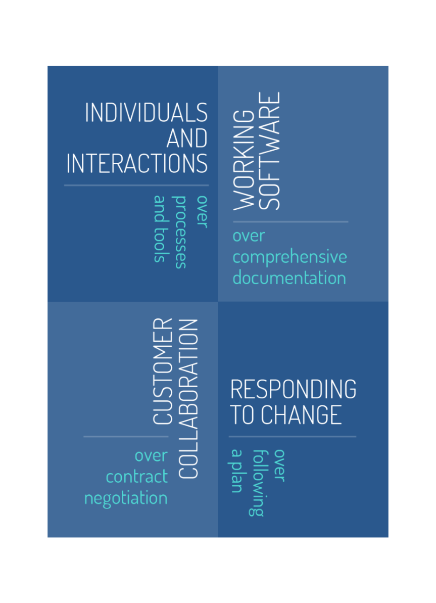 Cover of a book or report with text on software development principles and practices.